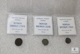 Lot of (3) Roman bronze coins