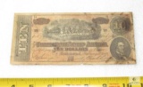 February 17, 1864 CSA Civil War $10 note