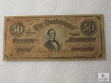 February 17, 1864 CSA Civil War $50 note