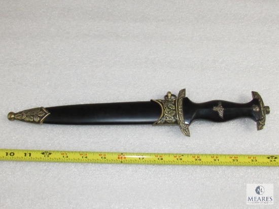 Combat Dagger Blade Knife with German Nazi Eagle Crest and Metal Scabbard