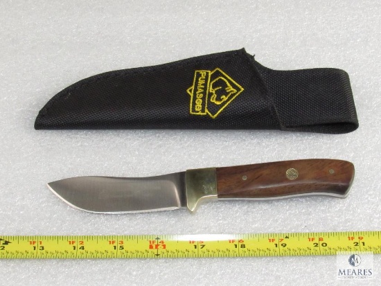 Puma SGB German Cutlery Saddleback Wood Hunters Knife with Sheath