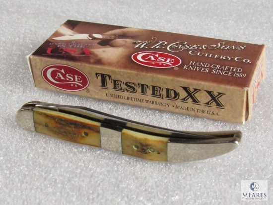 Case XX 2011 #510094 SS Medium Texas Toothpick Stainless Stag Handle in original box