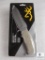 New Browning Brego Tactical Hunting Knife Black Label with Polymer Sheath