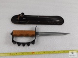 NEW Reproduction US 1917 Military Trench Knife with handguard and leather sheath