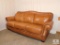 Leather Couch Sofa with large Nailhead Trim