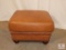Leather Ottoman with large Nailhead Trim