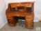 Vintage Winners Only Roll Top Secretary Desk Solid Wood