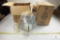 Lot of (2) Everlighting Hanging Brass lights with Glass Panels #2108-1