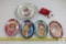 Lot Coca-Cola Collector Plate, Vintage Style mini Trays & Marbles