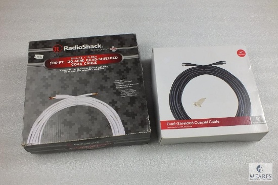 Lot of (2) Radio Shack Coaxial Cable 50-foot and 100-foot lengths