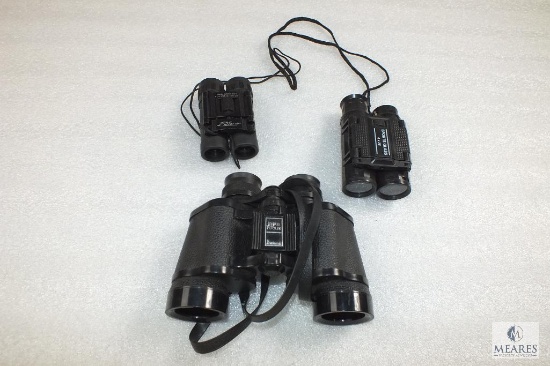 Lot of (3) Binoculars - Bushnell Insta Focus, Blazer, and plastic set