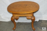 Solid Oak French Provincial Style Oval Side Table 27 x 23 x 19.5 Tall