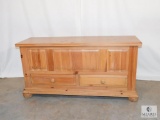 Broyhill Knotty Pine Wood Storage Chest with Two Drawers