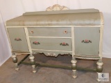 Antique Buffet Sideboard with Waterfall Top - Repainted