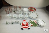 Lot of Christmas Dishes, Platters, Glasses, and more