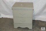 2-Drawer Vintage Nightstand Table - painted sage green Great Project piece