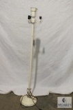 Vintage Floor Lamp with 4 Lights - Painted Ivory Metal - Shades not included