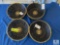 Lot of 4 - Plastic JH Gold Round Bread Containers