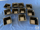 Lot of 11 - Black Square Sauce Cups