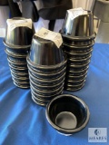 Lot of 27 - Black Ramekin Sauce Cups