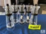 Lot of 5 - Acrylic Push Button Spice Dispensers
