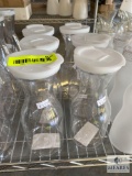 Lot of 6 - 500mL Plastic Decanters with Lids