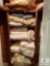Full contents of cedar-lined linen closet on the second floor