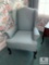 Wingback chair with wooden Cabriole legs