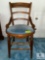 Antique Wood Chair - Ladder back with turned legs