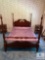 Mahogany double spindle bed