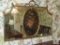 Antique Mirror Gold Gilt frame with Center Floral Artwork