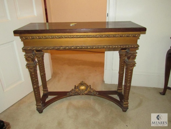 Antique Gold-gilt carved Side or Entry Table