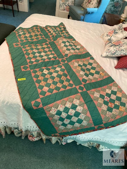 Handmade quilt - green in color