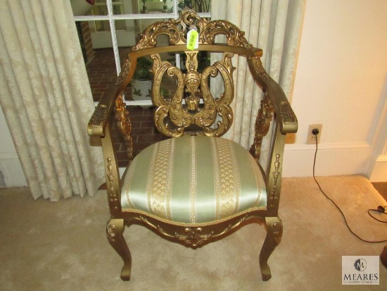 Antique Gold Gilt Frame Side Chair