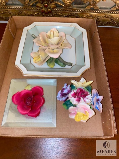 Lot of Porcelain & Ceramic Flowers includes Staffordshire & Napoleon