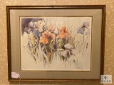 Framed floral art print - Irises