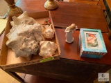 Lot of assorted Seashells and Willow Tree Angel