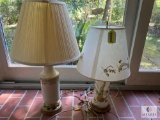 Lot of 2 - Vintage Ceramic Base Lamps