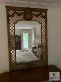 Beautiful, wall-size antique mirror with gilded edges