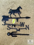 Black Horse Weather Vane - Unassembled