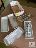 Lot of Vintage Ice Cube Trays