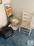 Mixed lot: TV, child's chair and fabric cutting board