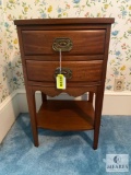 Mahogany side table with two drawers