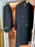 US Navy uniform and pea-coat style overcoat - World War 2 era