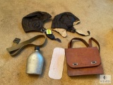 US Navy flight caps - airman's pouch - belt and canteen