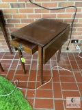 Wooden drop-leaf side table