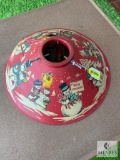 Vintage Tin Lithograph Christmas Tree Stand