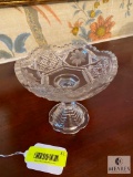 Cut Crystal Pedestal Candy Dish