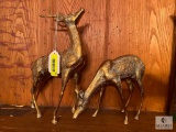 Pair of Brass Deer Decorations