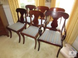 Lot of (6) Mixed Wood Dining Chairs with upholstered seats